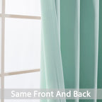 Yakamok Room Darkening Curtains 42x72 inch Length Aqua-Living Room | 2 panels - Image 4