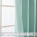 Yakamok Room Darkening Curtains 42x84 inch Length Aqua-Living Room | 2 panels - Image 3