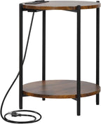 Gawicpy 2 Tier Round Side Table, Folding End Tables Coffee Table Simplistic - Image 4