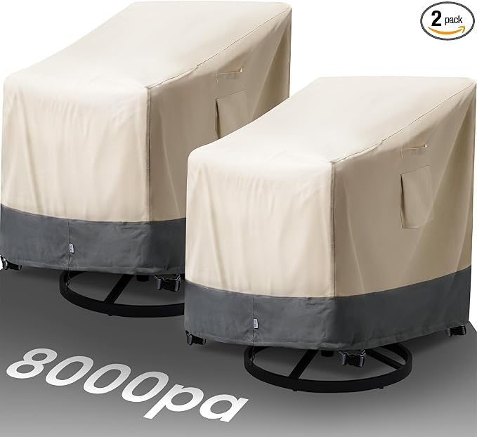 Extra Heavy Duty Patio Rocking Chair Covers Waterproof by Kikcoin
