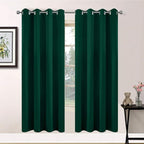 Yakamok Room Darkening Curtains 52x72 inch Length Dark Green-Living Room | 2 by Yakamok