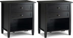 SIMPLIHOME Warm Shaker Solid Wood 24 inch Wide Transitional-Style Bedside by SimpliHome