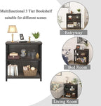 FATORRI Rustic Small Bookshelf for Small Space, Industrial Short Wood Bookcase - Image 8