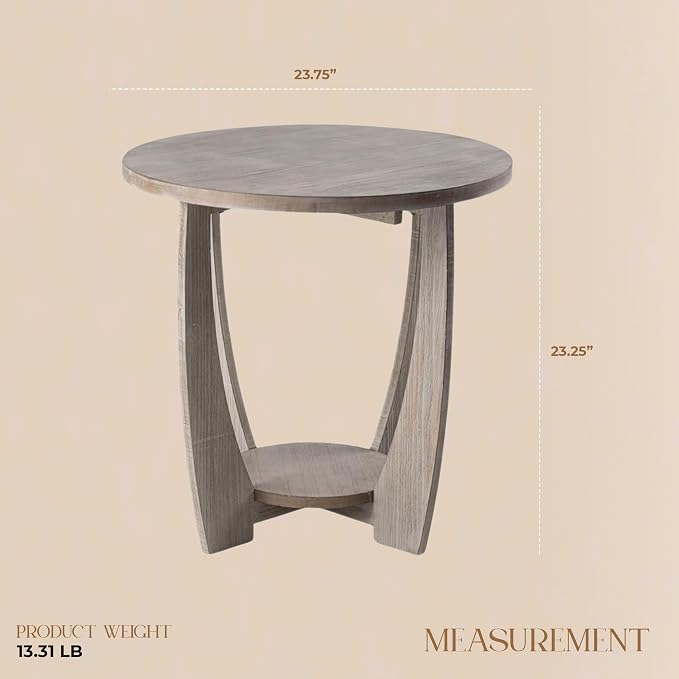 COZAYH Rustic Farmhouse End Table - Image 3