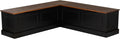 Linon Harris Black and Walnut Backless Kitchen Dining Nook by Linon
