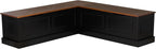 Linon Harris Black and Walnut Backless Kitchen Dining Nook by Linon