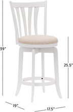 Hillsdale 25.5" Savana Wood Swivel Counter Height Stool - Image 3