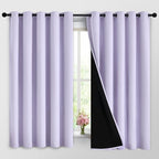 Yakamok Lilac 100% Blackout Curtains 63 Inches Long by Yakamok