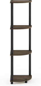 Furinno TURN-N-TUBE Corner Shelf, 4-Tier Corner Bookshelf, Display Storage - Image 4