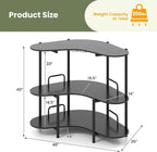 Giantex 3-Tier Bar Table, Corner Bar Cabinet, Liquor Home Bar Unit - Image 3