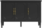 FansaFurn 3-Door Cabinet with Adjustable Shelves, Accent Sideboard with Turned - Image 9