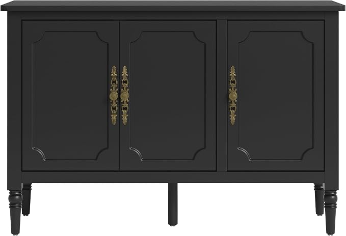 FansaFurn 3-Door Cabinet with Adjustable Shelves, Accent Sideboard with Turned - Image 9