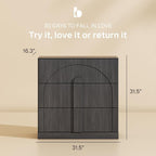 BELLEZE Sideboard Cabinet with 3 Drawers, Large Fluted Sideboard with Storage - Image 2
