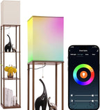 Gupuzm Floor Lamp with Shelves, with Modern Square Standing Lamp with Smart APP by GUPUZMproducesandsellslamp