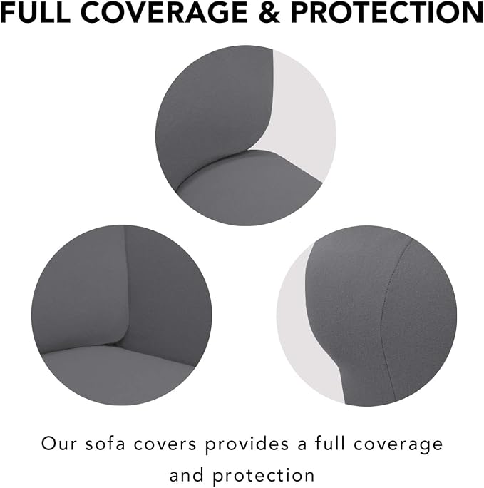 PureFit Stretch Loveseat Covers Fleece Couch Covers - Image 3