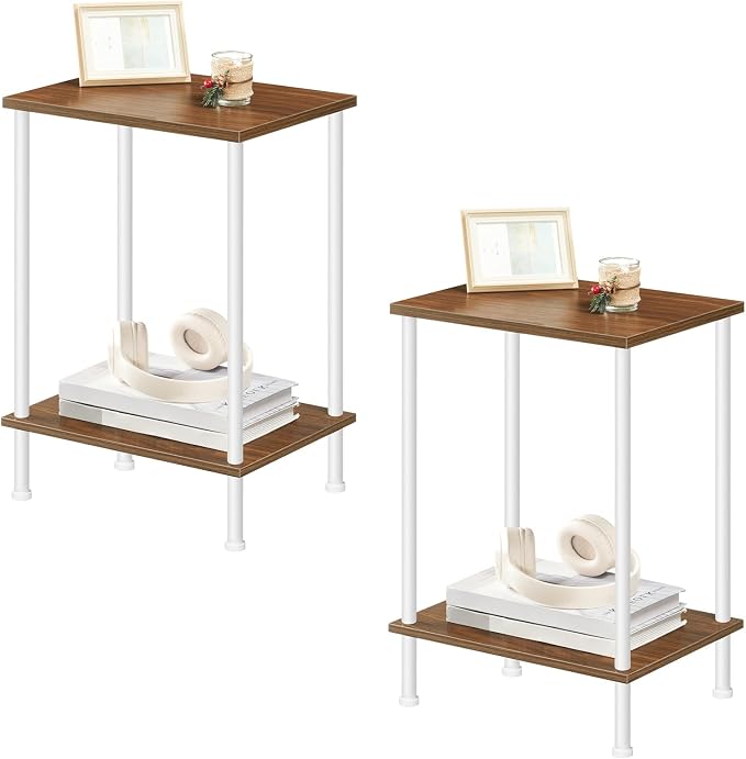 HOOBRO End Tables Set of 2, Small Side Table, Nightstand by HOOBRO