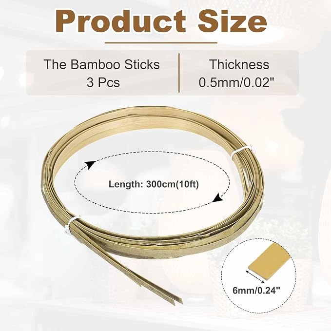 MECCANIXITY 3 Rolls Bamboo Strips - Image 2