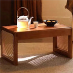 Japanese Wooden Bay Window Nightstand Coffee Table Sofa Side Table Square Tea by Unknown