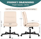 LUCKWIND Armless Office Desk Chair - Image 2
