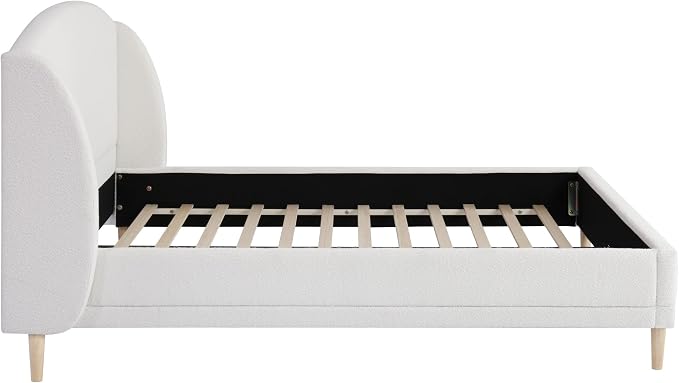 Christopher Knight Home Hazel Queen Size Bed Frame, Upholstered Platform Bed - Image 6