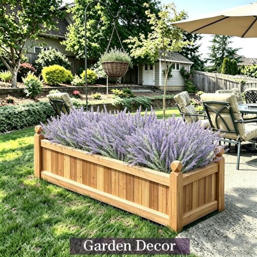 12 Bundles Artificial Lavender Faux Lavender Plants Fake Flower-Gray Purple - Image 5