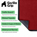 GORILLA GRIP Waterproof Traffic Guard Door Mat, 2 Pack, Indoor Outdoor Heavy - Image 2
