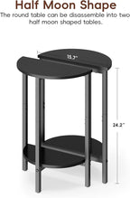 Vagusicc Side Table, Small End Table, 2 Tier Couch Side Tables, Small Round - Image 3