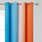 Ombre Orange and Blue Blackout Curtains 52Wx96L Inch Long | Gradient Curtains - Image 4