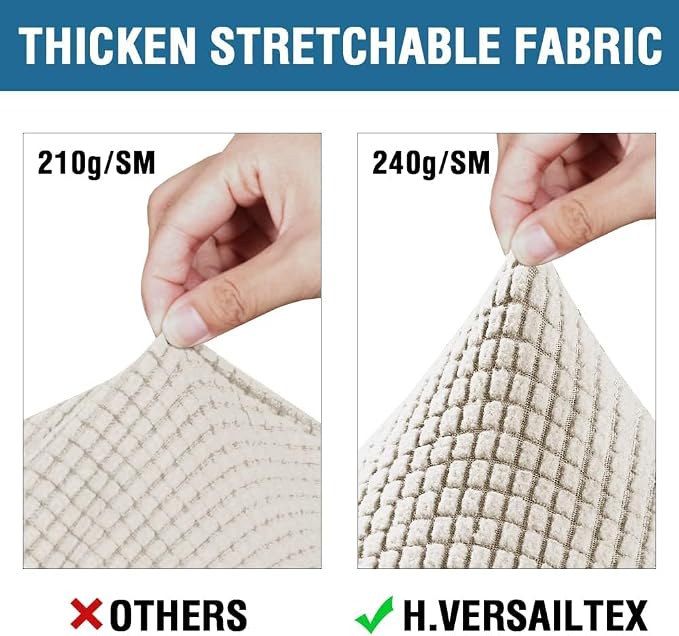H.VERSAILTEX 4 Piece Stretch Sofa Covers - Image 3