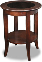 Leick Home 10036 Round Glass Top Side Table by LeickFurniture