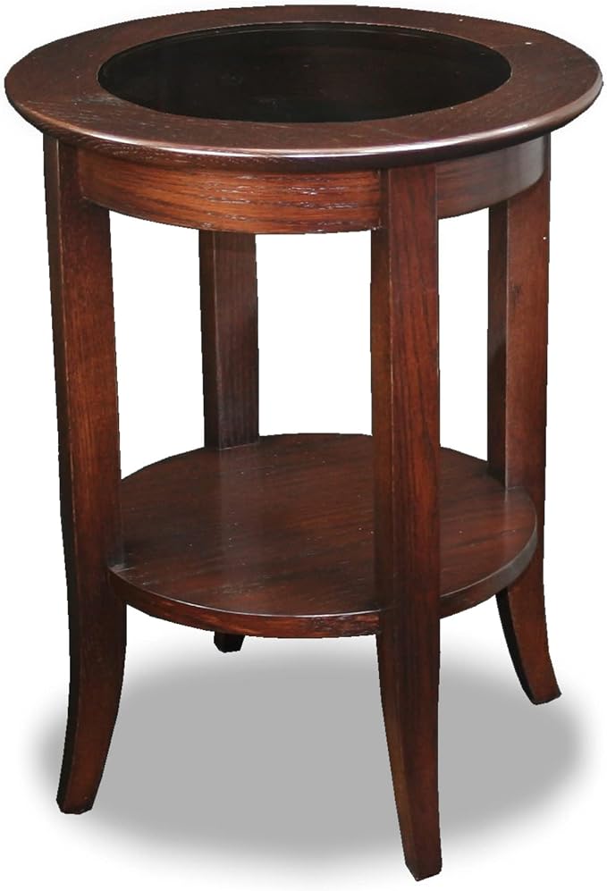 Leick Home 10036 Round Glass Top Side Table by LeickFurniture