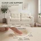 69" Corduroy Loveseat Sofa in a Box, High-Density Foam Couch, No Assembly - Image 6