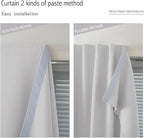 Thermal Blackout Curtains with Self-Adhesive Tape, No Rod No Drill Easy Install - Image 6