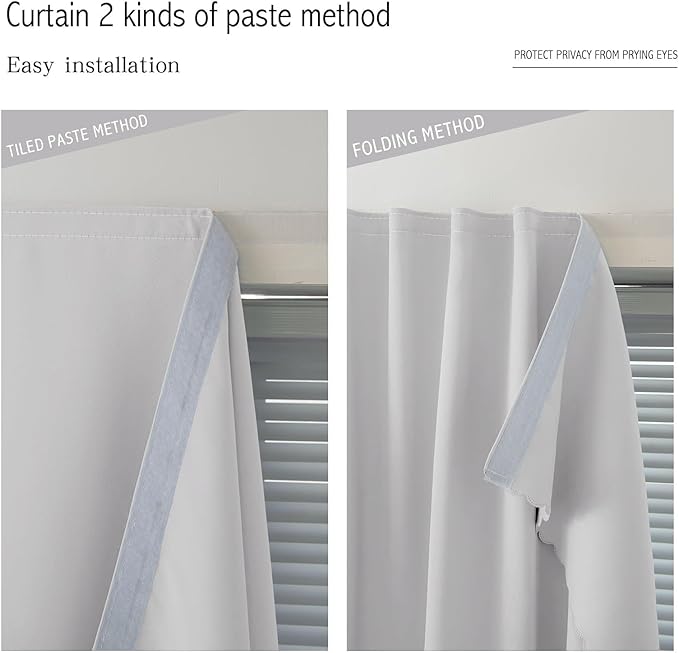 Portable Light Blocking Curtains Self-Stick Design, Removable Adhesive Window - Image 6