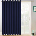 Yakamok Navy Blue Room Darkening Curtains 84 inch Sliding Door Drapes | 1 by Yakamok