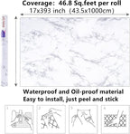 Arthome White Marble Contact Paper - Image 7