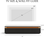 POVISON Fully Assembled 79" Mid-Century Modern TV Stand - Image 6