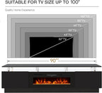 90" TV Stand for Living Room, Large Entertainment Center & Media Console - Image 8