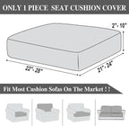 LA MEACK Couch Cushion Cover Seat Cushion Cover Stretch Armchair Cover Separate - Image 6