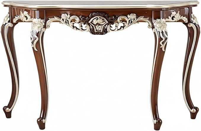 Vintage French Console Table, Wood Entryway Table by Unknown