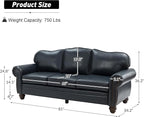 Classic 3-Seater Sofa with Premium Leather Upholstery, Stylish & Comfortable - Image 2