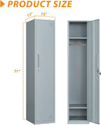 Metal Locker for Home, Dressing Room, Lockable Locker Cabinet - Image 3