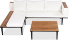 VilroCaz Luxury Outdoor Patio Furniture Set, L-Shaped Acacia Wood Sectional Sofa - Image 8
