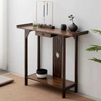 Japanese Style Console Table, Bamboo Accent Table - Image 4