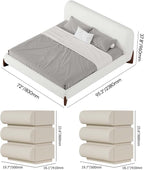 homary Queen Size Upholstered Bed Frame - Image 2