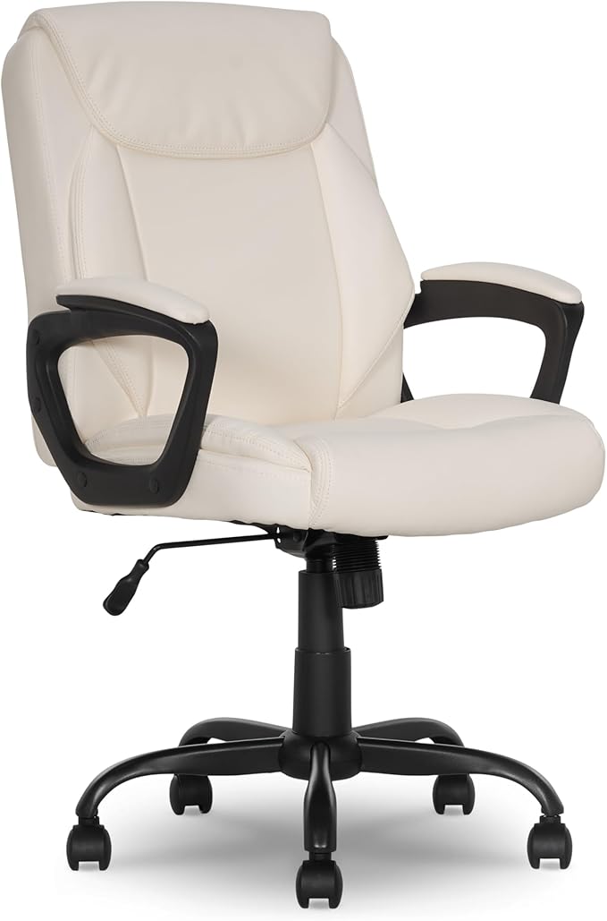 Amazon Basics Classic Puresoft PU Padded Mid-Back Office Chair by AmazonBasics