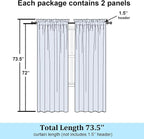 Simplebrand Hunter Green Sheer Curtains 72 Inches Long 2 Panels - Image 7