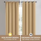 MIULEE Dark Beige Blackout Curtains 4 Panels Set 72 Inch Length Bedroom | - Image 8