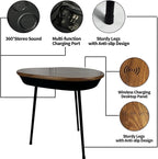 Smart Side Table with Bluetooth Speaker & Wireless Charging Modern End Table - Image 5