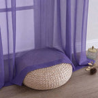 Purple Sheer Curtains 54 Inches Long 2 Panels - Image 6